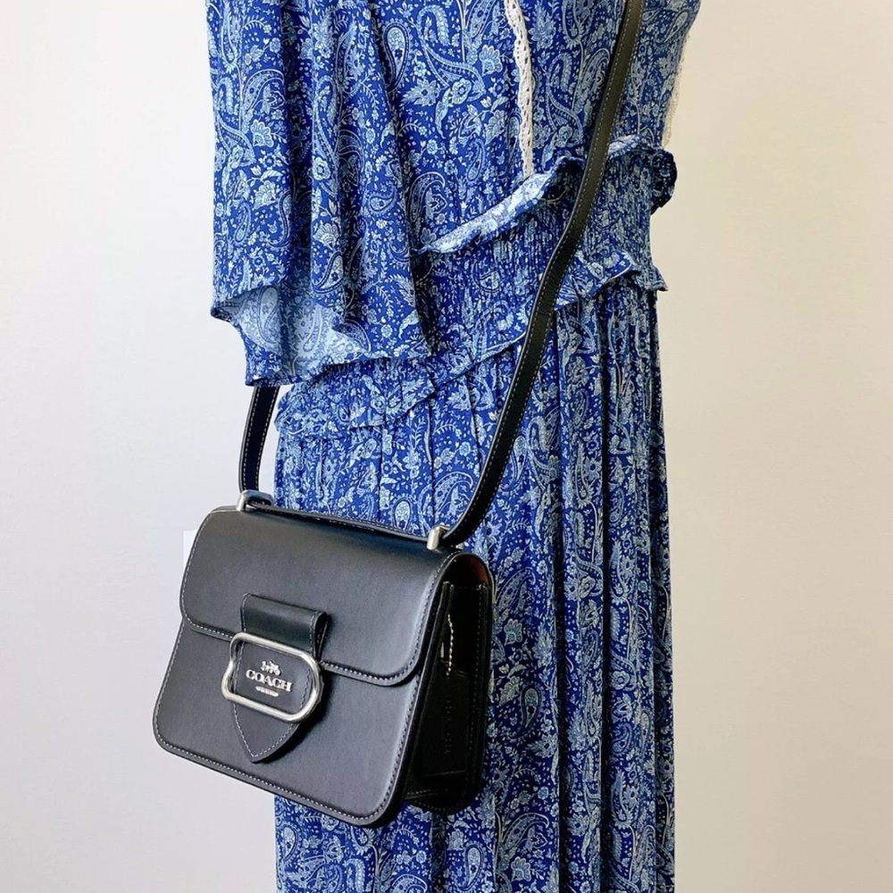 Coach CL416 Morgan Square Crossbody Bag IN Black